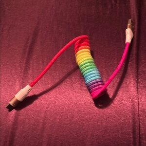 Rainbow Coiled Charging Cable